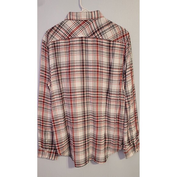 Kenneth Cole Reaction Men's Red Striped Long Sleeve‎ Button Down Shirt Size XL - Picture 7 of 16